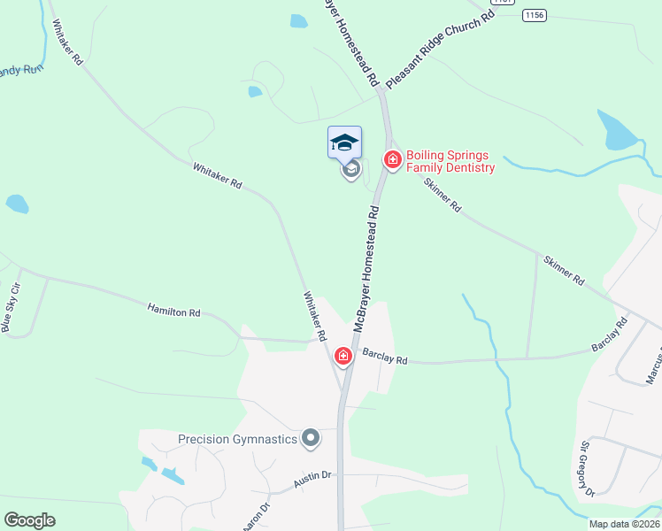 map of restaurants, bars, coffee shops, grocery stores, and more near 641 McBrayer Homestead Road in Shelby