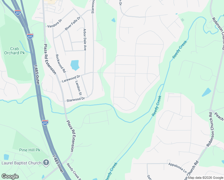 map of restaurants, bars, coffee shops, grocery stores, and more near 10352 Black Locust Lane in Charlotte