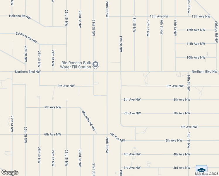 map of restaurants, bars, coffee shops, grocery stores, and more near 652 20th Street Northwest in Rio Rancho
