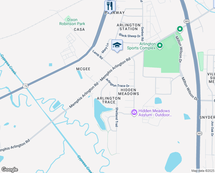 map of restaurants, bars, coffee shops, grocery stores, and more near 5376 Lamb Valley Drive in Arlington