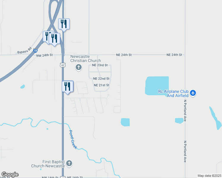 map of restaurants, bars, coffee shops, grocery stores, and more near 2058 Bradford Lane in Newcastle
