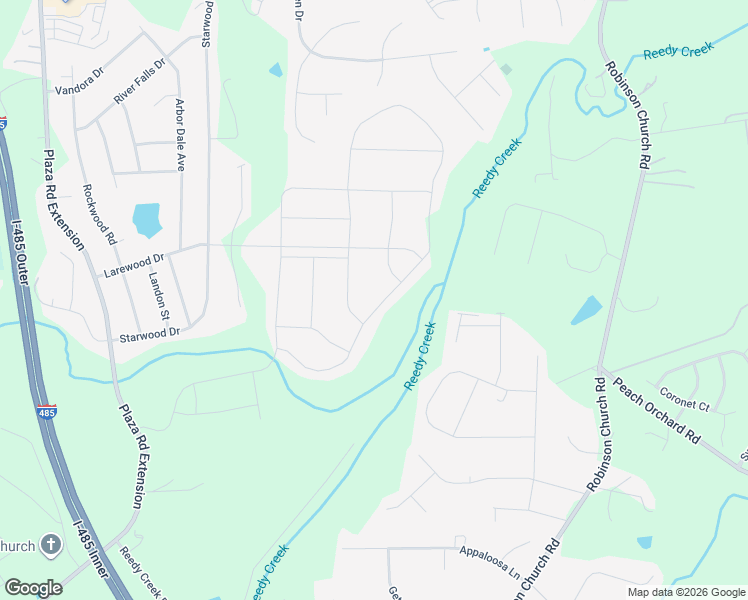 map of restaurants, bars, coffee shops, grocery stores, and more near 10356 Paper Birch Drive in Charlotte