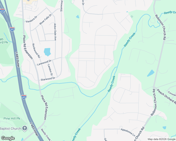 map of restaurants, bars, coffee shops, grocery stores, and more near 10281 October Glory Way in Charlotte