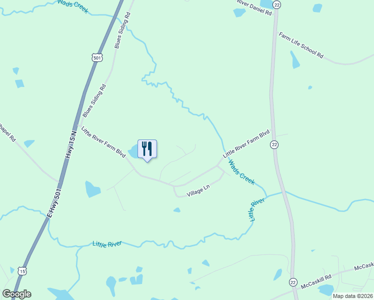 map of restaurants, bars, coffee shops, grocery stores, and more near 120 Riders Ridge Drive in Carthage