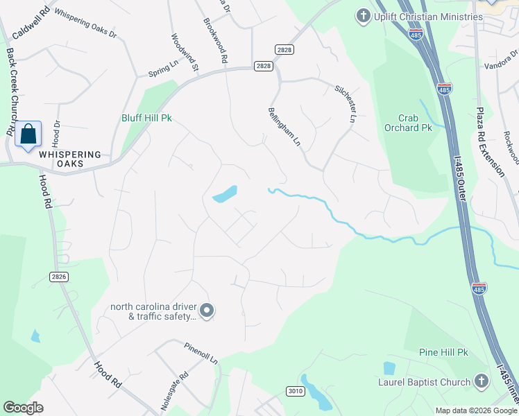 map of restaurants, bars, coffee shops, grocery stores, and more near 4931 Ardenwoods Drive in Charlotte