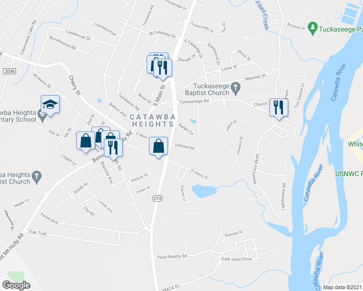 map of restaurants, bars, coffee shops, grocery stores, and more near 108 Oakland Road in Belmont