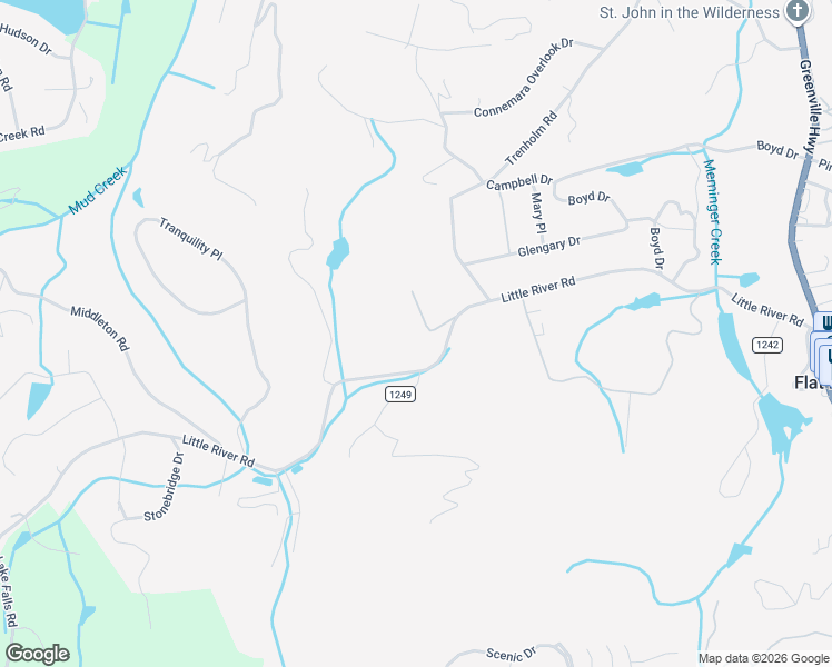 map of restaurants, bars, coffee shops, grocery stores, and more near 85 Pennwood Lane in Hendersonville