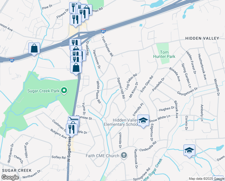 map of restaurants, bars, coffee shops, grocery stores, and more near 1216 Yuma Street in Charlotte