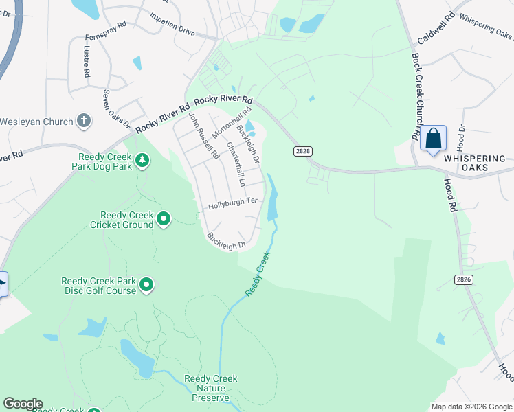 map of restaurants, bars, coffee shops, grocery stores, and more near 2424 Buckleigh Drive in Charlotte