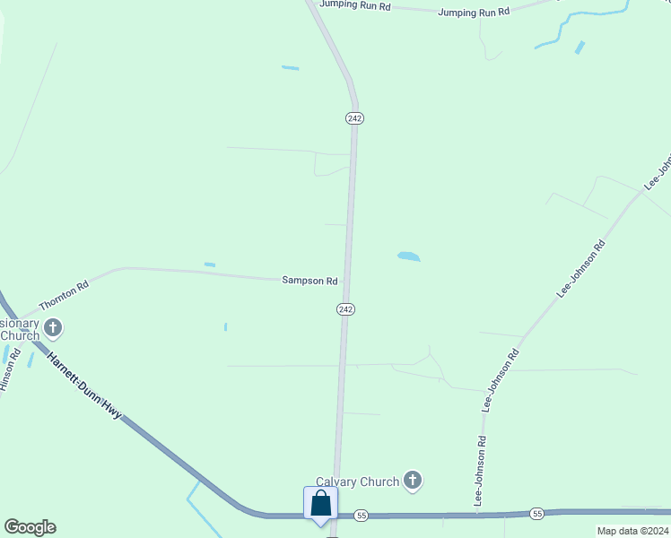 map of restaurants, bars, coffee shops, grocery stores, and more near 30 Sampson Road in Dunn