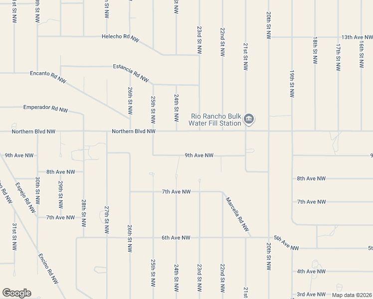 map of restaurants, bars, coffee shops, grocery stores, and more near 2302 Northern Boulevard Northwest in Rio Rancho