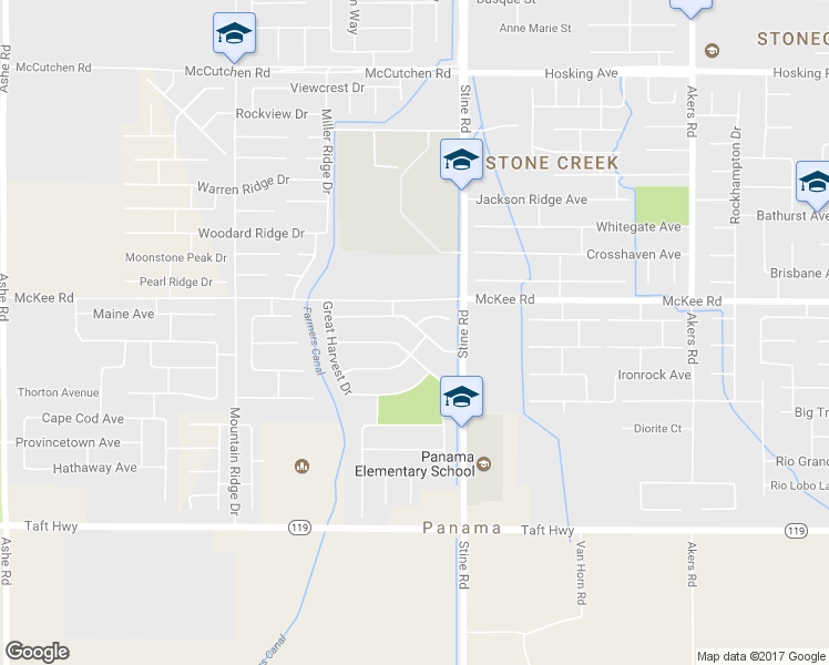 map of restaurants, bars, coffee shops, grocery stores, and more near 9108 Morning Harvest Avenue in Bakersfield
