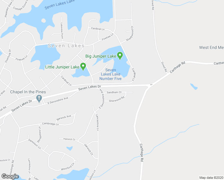 map of restaurants, bars, coffee shops, grocery stores, and more near 109 Sandham Court in West End