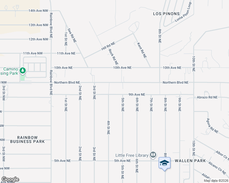 map of restaurants, bars, coffee shops, grocery stores, and more near 416 Northern Boulevard Northeast in Rio Rancho