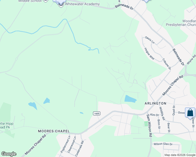 map of restaurants, bars, coffee shops, grocery stores, and more near 1411 McCorkle Road in Charlotte