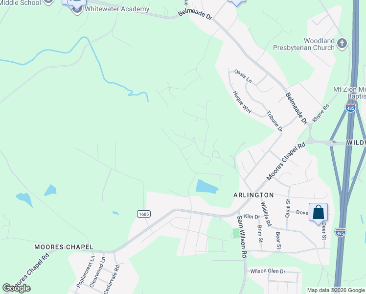 map of restaurants, bars, coffee shops, grocery stores, and more near 10484 Moores Chapel Road in Charlotte