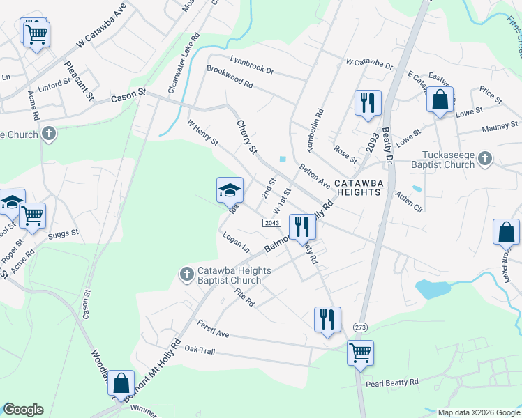 map of restaurants, bars, coffee shops, grocery stores, and more near 306 Margarette Avenue in Belmont