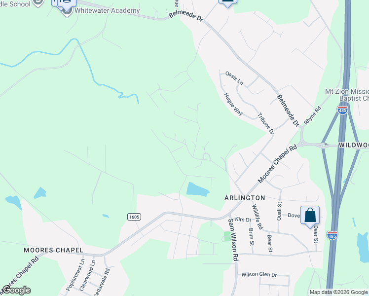 map of restaurants, bars, coffee shops, grocery stores, and more near 10484 Moores Chapel Road in Charlotte