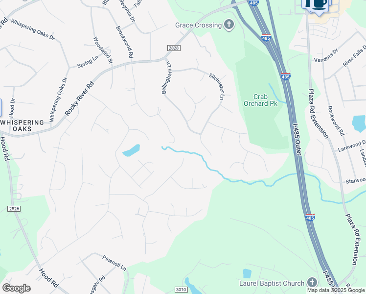 map of restaurants, bars, coffee shops, grocery stores, and more near 3710 Brookwood Road in Charlotte