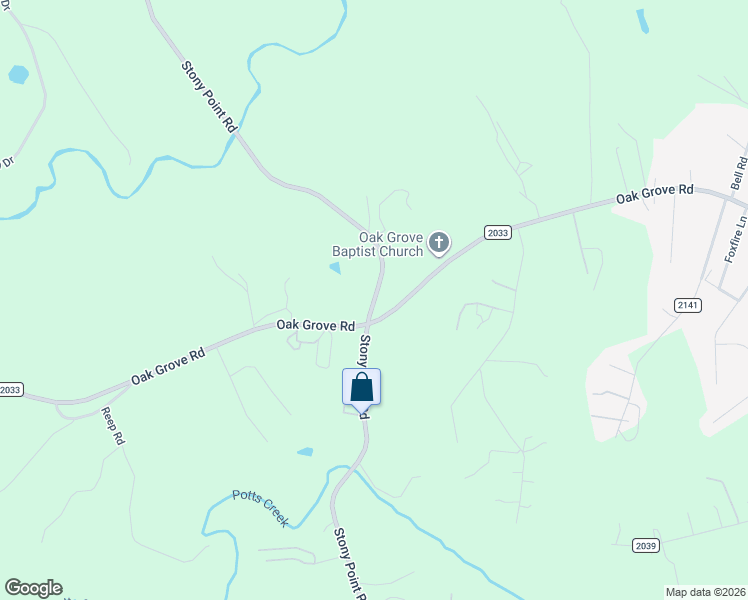 map of restaurants, bars, coffee shops, grocery stores, and more near Stony Point Road in Kings Mountain