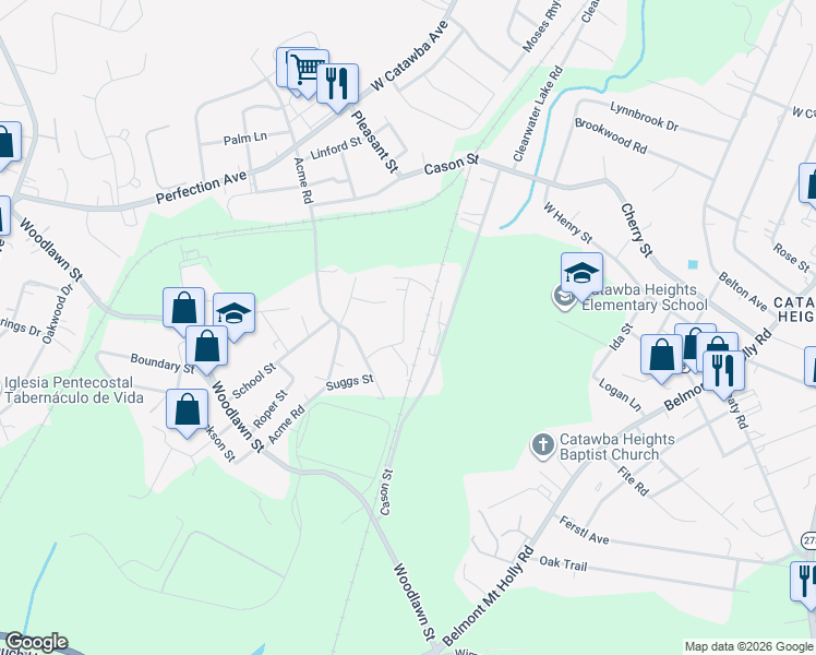 map of restaurants, bars, coffee shops, grocery stores, and more near 112 Thomas Fite Street in Belmont