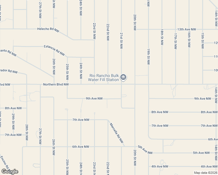 map of restaurants, bars, coffee shops, grocery stores, and more near 2224 Northern Boulevard Northwest in Rio Rancho
