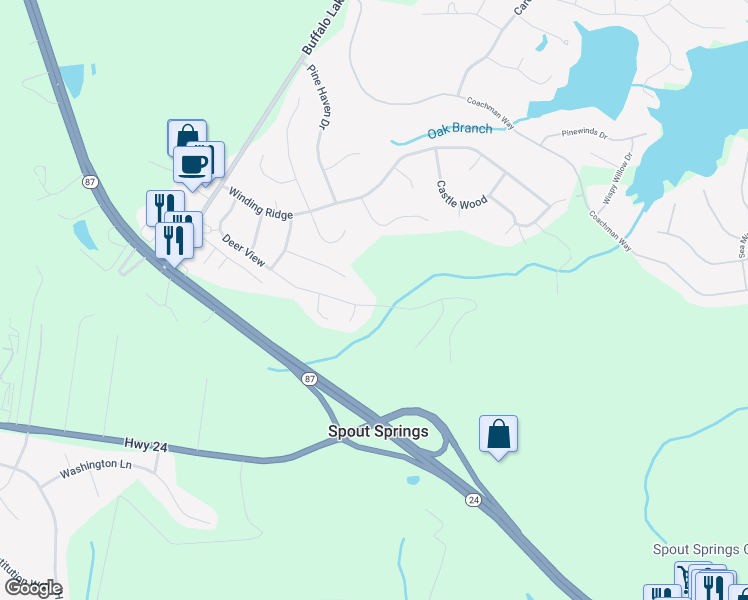 map of restaurants, bars, coffee shops, grocery stores, and more near 531 Deer View in Sanford