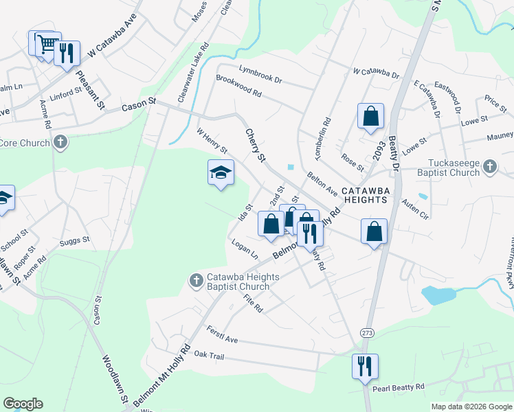 map of restaurants, bars, coffee shops, grocery stores, and more near 306 Margarette Avenue in Belmont