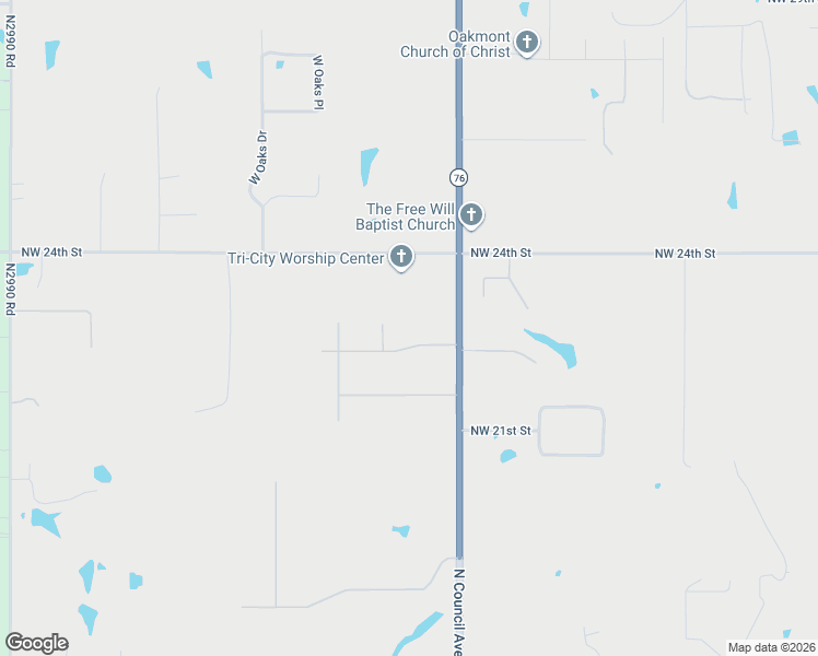 map of restaurants, bars, coffee shops, grocery stores, and more near 2237 Oklahoma 76 in Newcastle
