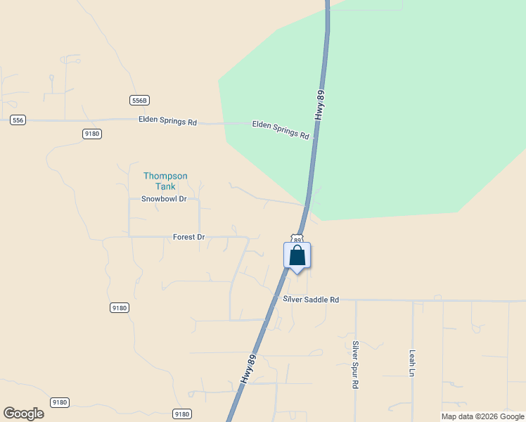 map of restaurants, bars, coffee shops, grocery stores, and more near 5850 Glenwood Trail in Flagstaff