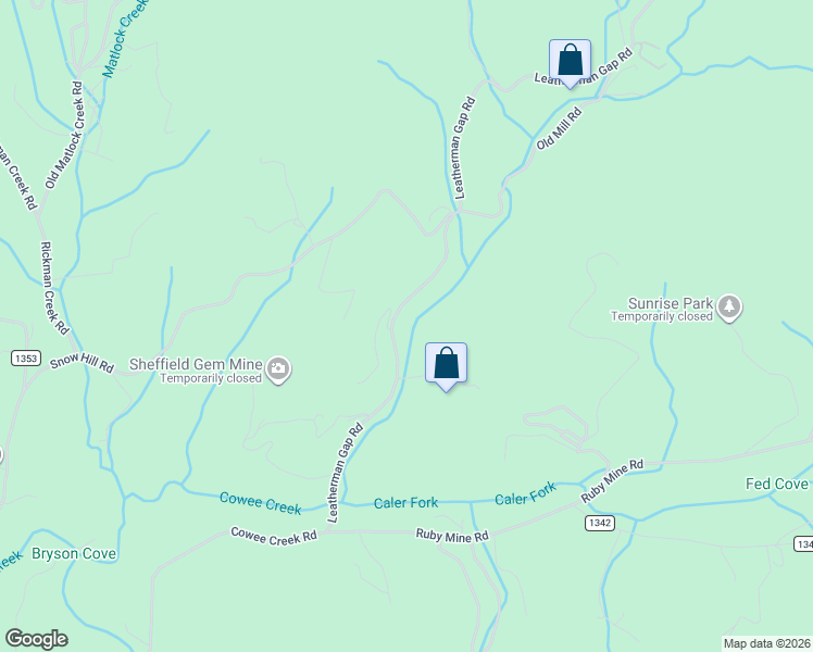 map of restaurants, bars, coffee shops, grocery stores, and more near 195-197 Leatherman Gap Road in Franklin