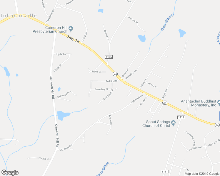 map of restaurants, bars, coffee shops, grocery stores, and more near 12 Sweetbay Place in Cameron