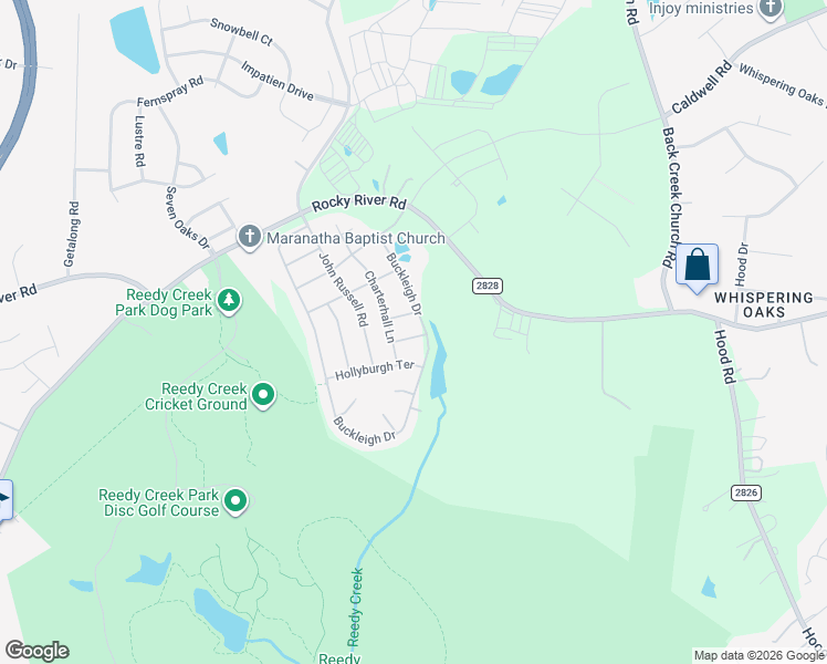 map of restaurants, bars, coffee shops, grocery stores, and more near 4410 Hadstone Lane in Charlotte