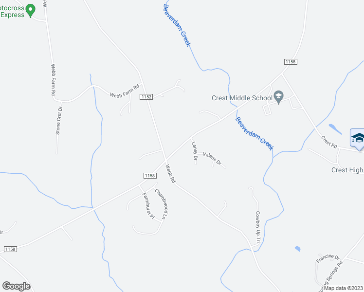 map of restaurants, bars, coffee shops, grocery stores, and more near 366 Beaver Dam Church Rd in Shelby