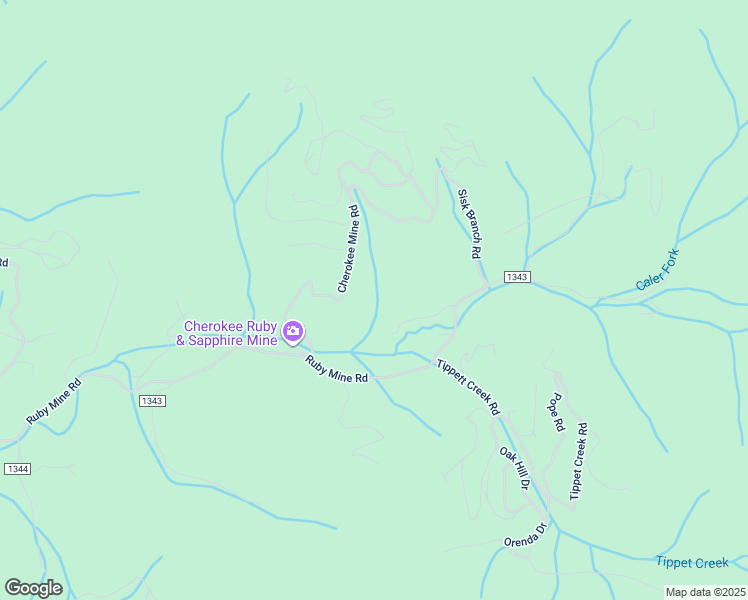 map of restaurants, bars, coffee shops, grocery stores, and more near Cherokee Mine Road in Franklin