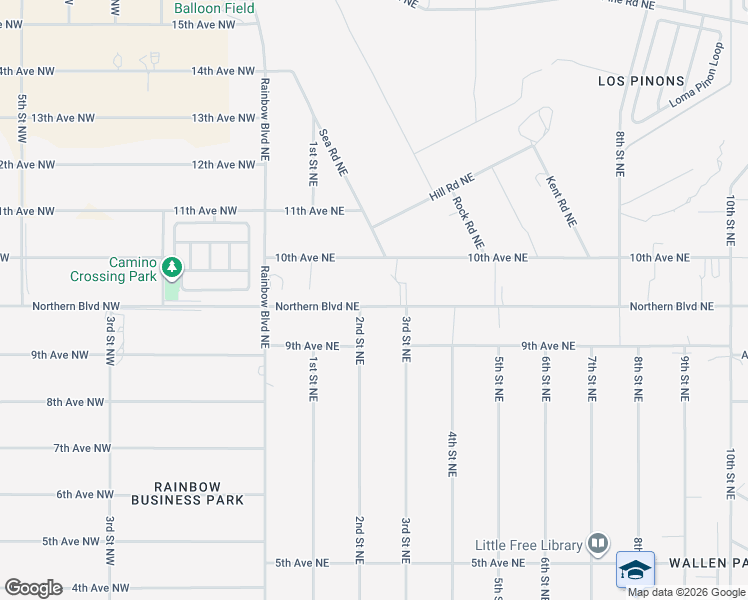 map of restaurants, bars, coffee shops, grocery stores, and more near 413 Albor Circle Northeast in Rio Rancho