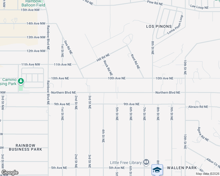 map of restaurants, bars, coffee shops, grocery stores, and more near 424 10th Avenue Northeast in Rio Rancho