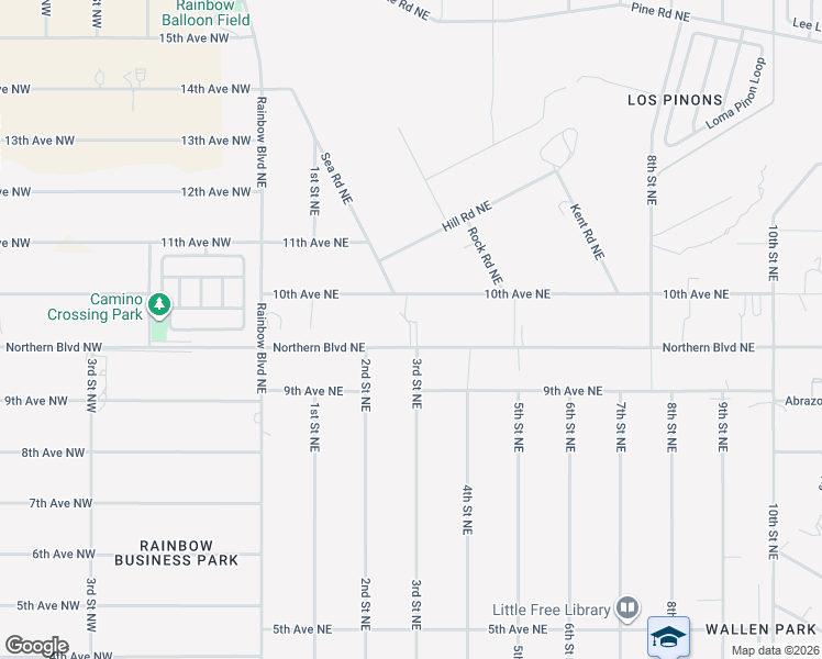 map of restaurants, bars, coffee shops, grocery stores, and more near 228 10th Avenue Northeast in Rio Rancho