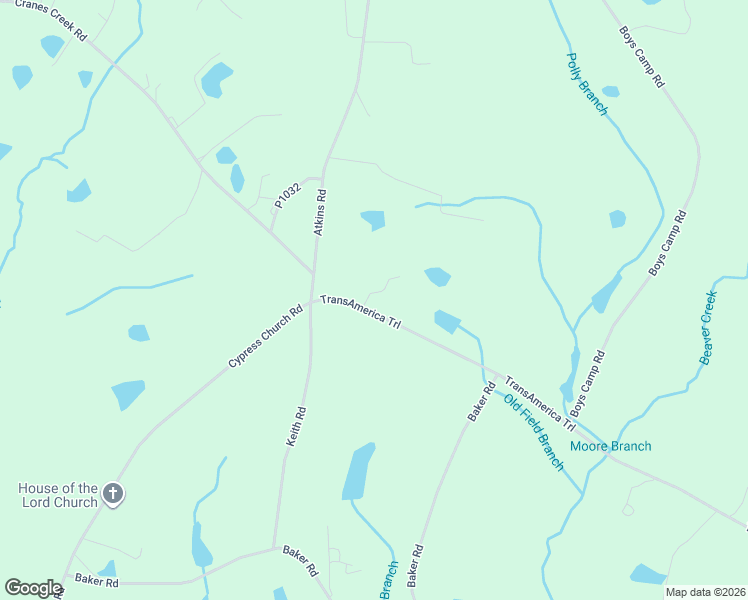 map of restaurants, bars, coffee shops, grocery stores, and more near 3352 Cypress Church Road in Cameron