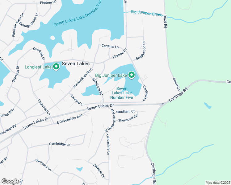 map of restaurants, bars, coffee shops, grocery stores, and more near 108 Juniper Creek Boulevard in Pinehurst