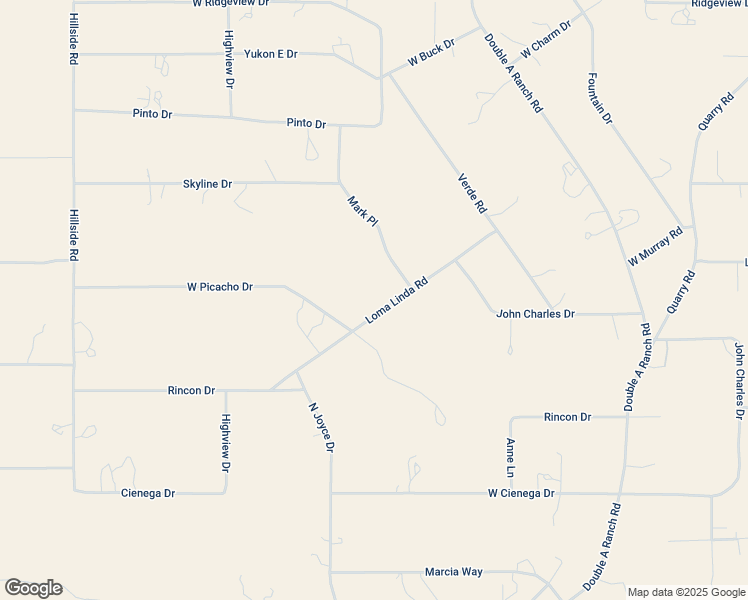 map of restaurants, bars, coffee shops, grocery stores, and more near 1129 Loma Linda Road in Williams