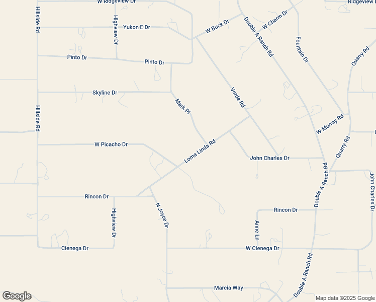 map of restaurants, bars, coffee shops, grocery stores, and more near 1129 Loma Linda Road in Williams