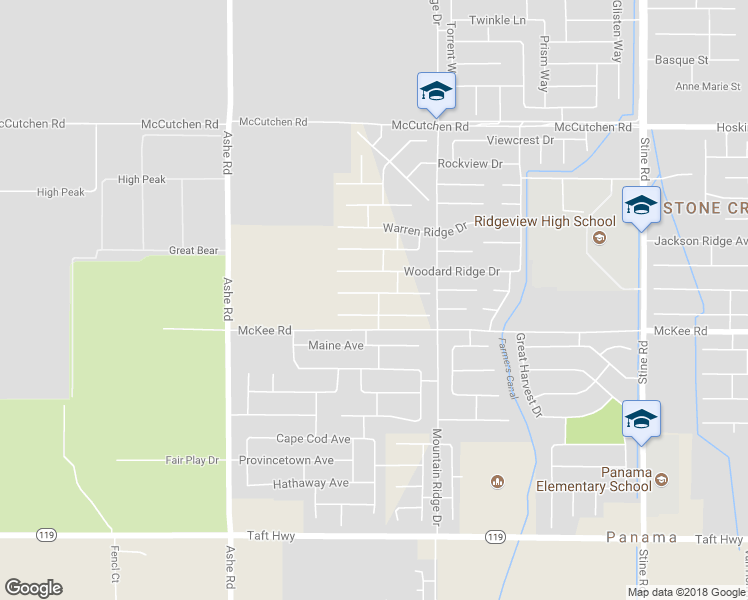 map of restaurants, bars, coffee shops, grocery stores, and more near 6001 Moonstone Peak Drive in Bakersfield