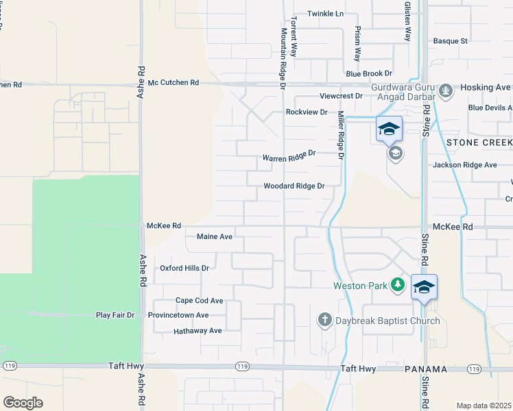 map of restaurants, bars, coffee shops, grocery stores, and more near 5817 Moonstone Peak Drive in Bakersfield