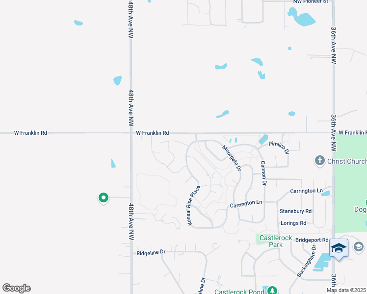 map of restaurants, bars, coffee shops, grocery stores, and more near 4600 Kingsland Road in Norman