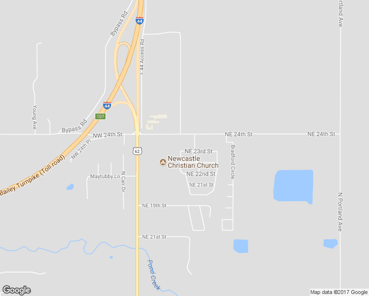 map of restaurants, bars, coffee shops, grocery stores, and more near 373 Northeast 23rd Street in Newcastle