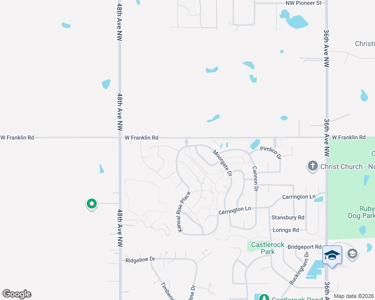 map of restaurants, bars, coffee shops, grocery stores, and more near 4544 Black Horse Road in Norman