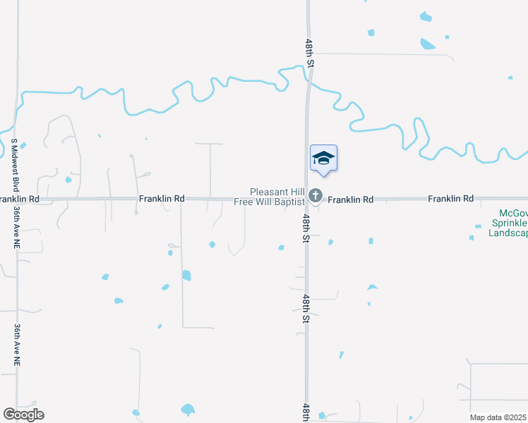map of restaurants, bars, coffee shops, grocery stores, and more near 4608 East Franklin Road in Norman