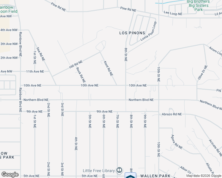 map of restaurants, bars, coffee shops, grocery stores, and more near 751 10th Avenue Northeast in Rio Rancho