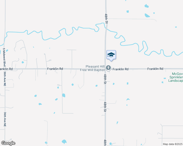 map of restaurants, bars, coffee shops, grocery stores, and more near 4608 East Franklin Road in Norman